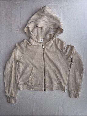 Aritzia TNA Waffle Cropped Zip Hoodie